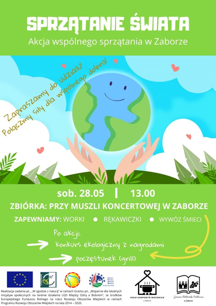 plakat sprzątanie Zaboru
